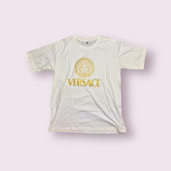 Women's Vintage Versace Medusa Logo T-Shirt Size XL